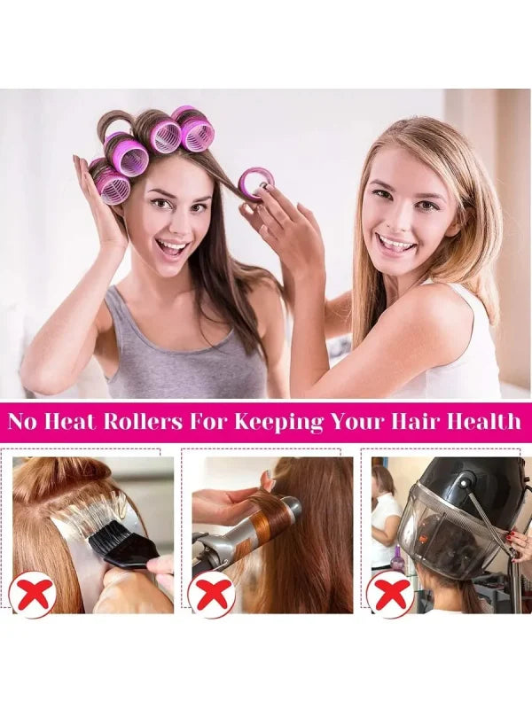 Magic Hair Roller Self-grip Holding Rollers Hairdressing Curlers Hair Design Sticky Cling Style (12 Pcs)
