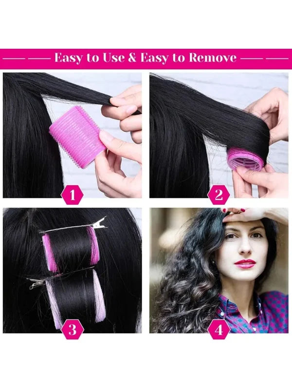 Magic Hair Roller Self-grip Holding Rollers Hairdressing Curlers Hair Design Sticky Cling Style (12 Pcs)
