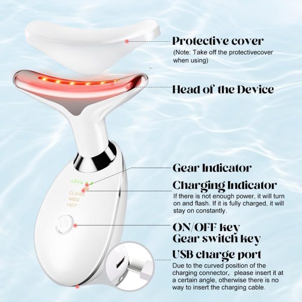Massager For Face Lifting Facial Massagers Ems Neck Eye Massage Instrument Vibrator Microcurrents Red Light Therapy Anti Wrinkle