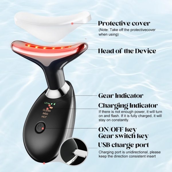 Massager For Face Lifting Facial Massagers Ems Neck Eye Massage Instrument Vibrator Microcurrents Red Light Therapy Anti Wrinkle