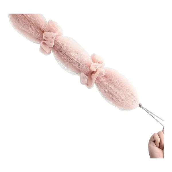 Premium Exfoliating Loofah Sponge – Long Handle Shower Pouf For Body & Back Scrubbing